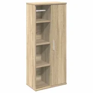 Szafki łazienkowe - vidaXL Szafka łazienkowa z uchwyty na rolki dąb sonoma 39x22x90 cm - miniaturka - grafika 1