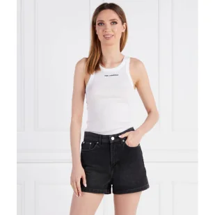 Karl Lagerfeld Tank top rib - Koszulki i topy damskie - miniaturka - grafika 1
