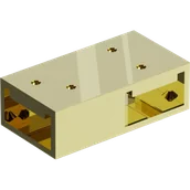 Akcesoria do armatury i ceramiki - Mexen łącznik T do wsporników ściennych, złoty - 800-09-50 - miniaturka - grafika 1