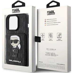 Karl Lagerfeld KLHCP15LSAKKNSCK iPhone 15 Pro 6.1" czarny/black hardcase Saffiano Cardslots and Stand Monogram Ikonik Patch - Etui i futerały do telefonów Karl Lagerfeld KLHCP15LSAKKNSCK iPhone 15 Pro 6.1" czarny/black hardcase Saffiano Cardslots and Stand Monogram Ikonik Patch - Etui i futerały do telefonów - miniaturka - grafika 9