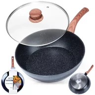 Patelnie - Patelnia granitowa ze szklaną pokrywką BLACK&WOOD 28 cm, 3,5 l - miniaturka - grafika 1
