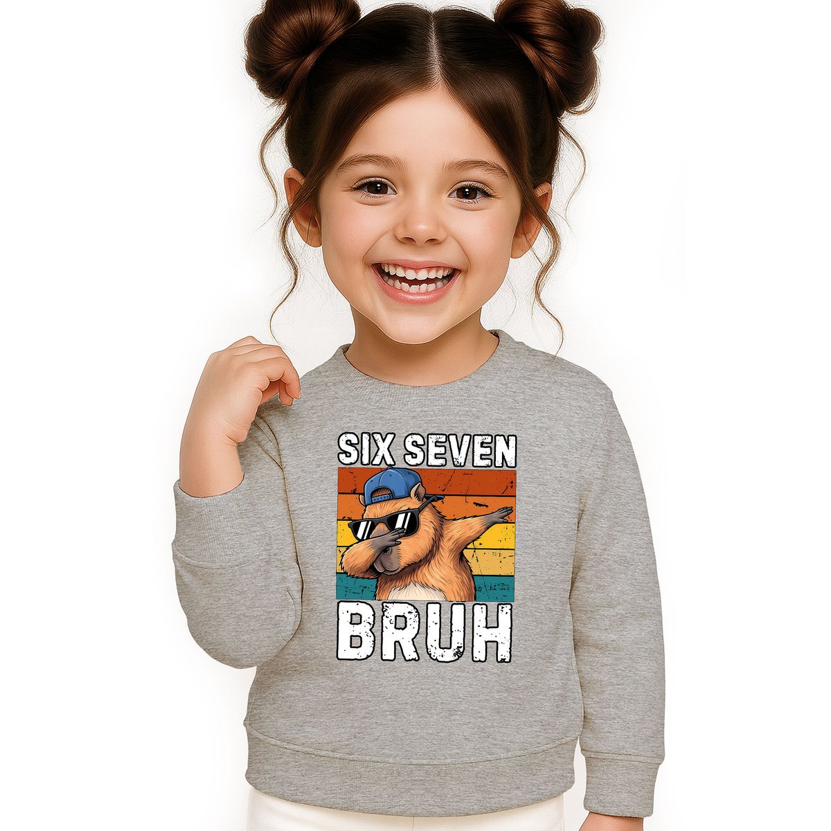 BLUZA DZIECIĘCA 67 SIX SEVEN VIRAL CAPYBARA 110-116 DLA CHŁOPCA DZIEWCZYNKI