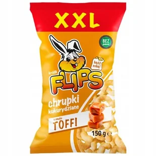 Flips Chrupki Kukurydziane o Smaku Toffi XXL 150g - Chrupki - miniaturka - grafika 1