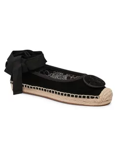 Espadryle damskie - Tory Burch Espadryle Minnie Ballet Espadrille 78791 Czarny - grafika 1