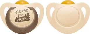 NUK Smoczek lateks 6-18 m x 2 szt. For Nature złamana biel 734083 Nuk - Smoczki uspokajające - miniaturka - grafika 1