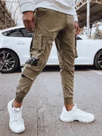 Spodnie męskie - Spodnie męskie bojówki beżowe Dstreet UX4305-XXL - miniaturka - grafika 1