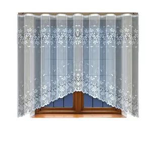 Biała żakardowa firanka z taśmą 243850 160 x 300cm  MONDOMI - Firany - miniaturka - grafika 1