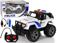 Zabawki zdalnie sterowane - Auto R/C Policja Jeep Policyjny 1:14 Zdalnie Sterowane Efekty Świetlne - miniaturka - grafika 1