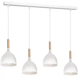 Luminex Noak 3710 lampa wisząca zwis 4x60W E27 biały/naturalny - Lampy sufitowe - miniaturka - grafika 1