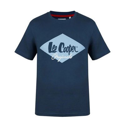 Lee Cooper koszulka męska niebieska Logo, Rozmiar XXL