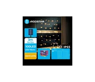 Lampy ogrodowe - Aigostar - LED Solarny łańcuch bożonarodzeniowy 100xLED/8 funkcji 4x1m IP65 ciepła biel - miniaturka - grafika 1