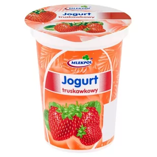 Mlekpol Jogurt truskawkowy 400 g - Kefiry, jogurty, maślanki - miniaturka - grafika 1