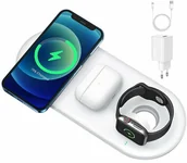 Stacje dokujące do telefonów - Joyroom Ładowarka JR-A27 3IN1 MAGNETIC MAGSAFE WIRELESS CHARGER WHITE - miniaturka - grafika 1