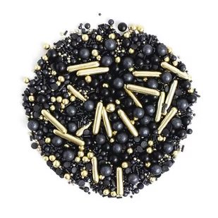Posypka cukrowa mix konfetti Black 'n' Gold 90 g - Dodatki do ciast w proszku - miniaturka - grafika 1