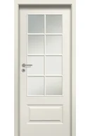 Drzwi wewnętrzne - Pol-Skone Dzwi Wewnętrzne Z Szybą Modern 05S8 9010 Mat - miniaturka - grafika 1