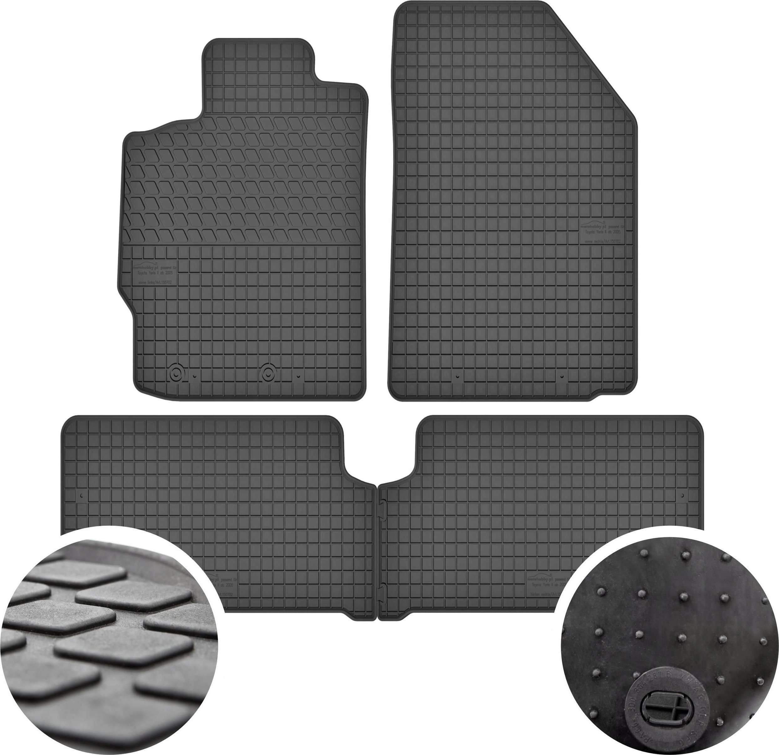 GeyerHosaja Dywaniki gumowe do Toyota Yaris II 2005-2011