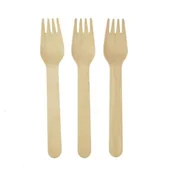 Naczynia i sztućce jednorazowe - Widelec drewniany 8 sztuk - miniaturka - grafika 1