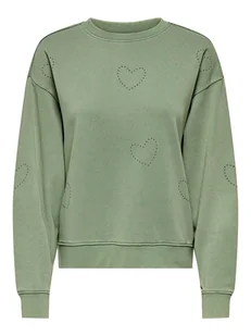 ONLY Bluza w kolorze zielonym - Bluzy damskie - miniaturka - grafika 1