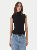 Swetry damskie - Kontatto Golf 3M0826C Czarny Slim Fit - miniaturka - grafika 1