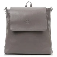 Plecaki - SZARY PLECAK DAMSKI 2W1 SKÓRA PAOLO PERUZZI Z-02-PP-GR - miniaturka - grafika 1