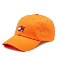 Czapki męskie - Czapka z daszkiem Tommy Jeans Tjm Heritage 6 Panel Cap AM0AM12020 Pomarańczowy - miniaturka - grafika 1