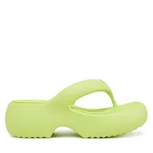 Klapki i japonki damskie - Japonki Melissa Melissa Free Fuzzy Platform Ad M 35875 Żółty - miniaturka - grafika 1