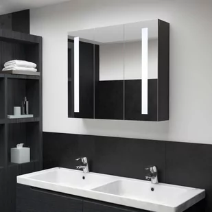 VidaXL Lumarko Szafka łazienkowa z lustrem i LED, 89x14x62 cm 325544 VidaXL - Szafki łazienkowe - miniaturka - grafika 1