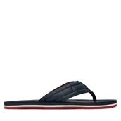 Klapki i japonki męskie - Japonki Tommy Hilfiger Hilfiger Padded Beach Sandal FM0FM05801 Granatowy - miniaturka - grafika 1