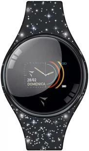Techmade Freetime Glitter Style Czarny - Smartwatch - miniaturka - grafika 1