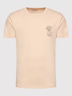 Koszulki męskie - Selected Homme T-Shirt Brock 16084690 Różowy Regular Fit - grafika 1