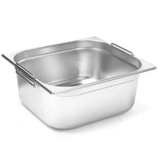 Pojemnik gastronomiczny GN 2/3 z chowanymi uchwytami 354x325x200mm 17L Hendi 817254 - Pojemniki kuchenne - miniaturka - grafika 1