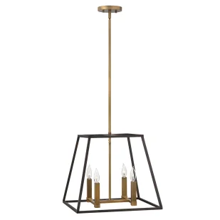 Lampa wisząca Fulton - kolor brązowy - HK/FULTON/4P - Lampy sufitowe - miniaturka - grafika 1