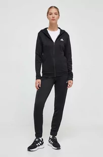 adidas dres damski kolor czarny - Dresy damskie - miniaturka - grafika 1