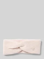 Czapki damskie - Opaska z mieszanki wełny jagnięcej z aplikacją z logo - miniaturka - grafika 1