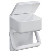 Akcesoria do wc - Wenko Uchwyt na papier toaletowy z pojemnikiem biały, 20x11x16 cm - miniaturka - grafika 1