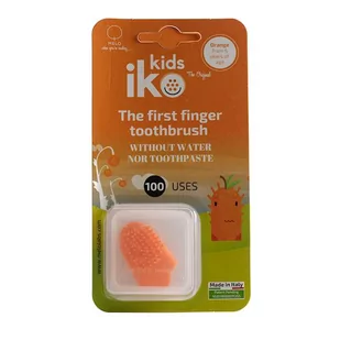 Iko Kids Natural Szczoteczka Na Palec Pomarańczowa 1 Sztuka - Szczoteczki do zębów - miniaturka - grafika 1