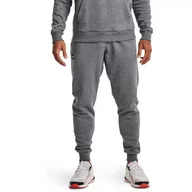 Spodnie sportowe męskie - Under Armour, Spodnie dresowe męskie Rival Fleece Jogger 2021, 1357128-012, szary, rozmiar L - miniaturka - grafika 1