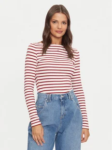 Tommy Jeans Bluzka Breton DW0DW19817 Czerwony Slim Fit - Bluzki damskie - miniaturka - grafika 1