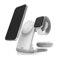 Ładowarki do telefonów - STM ChargeTree MAG - Mobilna ładowarka bezprzewodowa 3w1 z MagSafe (biały) - miniaturka - grafika 1