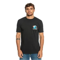 Koszulki męskie - Męska Koszulka z krótkim rękawem QUIKSILVER OCEANBED M TEES EQYZT07230-KVJ0 – Czarny - miniaturka - grafika 1
