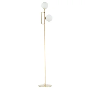 Podłogowa lampa molekuły podwójna Tes 50362 Sigma szklana biała złota - Lampy stojące - miniaturka - grafika 1