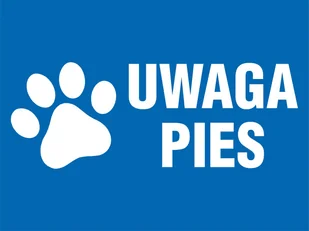 Tablica Szyld, Tabliczka na płot/dom, UWAGA PIES 30x40cm PCV 3mm - Akcesoria BHP - miniaturka - grafika 1