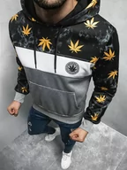 Bluzy męskie - BLUZA Z KAPTUREM MĘSKA SZARA OZONEE O/HM523 - Ozonee - miniaturka - grafika 1