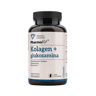 Pharmovit Classic Kolagen + Glukozamina 90 Kapsułek - Stawy, mięśnie, kości - miniaturka - grafika 1