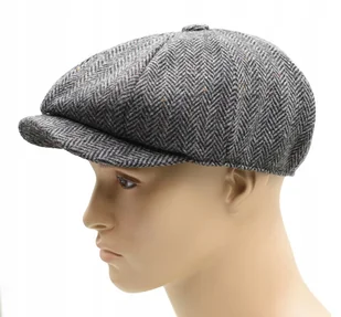 Kaszkiet Męski Ocieplany Czapka 40% Wełny Jakość - Czapki męskie - miniaturka - grafika 1