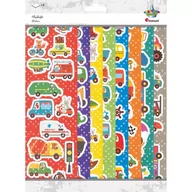 Zabawki kreatywne - Naklejki papierowe 8 plansz pojazdy - miniaturka - grafika 1