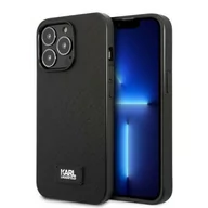 Etui i futerały do telefonów - Karl Lagerfeld KLHCP13XSFMP2K iPhone 13 Pro Max 6,7" hardcase czarny/black Saffiano Plaque - miniaturka - grafika 1