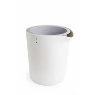 Donice - Qualy Doniczka Oasis Round Pot L biała 10308-WH-GY QL10308-WH-GY - miniaturka - grafika 1