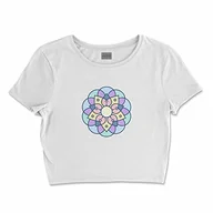 Koszulki i topy damskie - Bona Basics, Koszulka damska z nadrukiem cyfrowym,%100 bawełna, biała, casualowa, topy damskie, rozmiar: S, biały, S Krótki - miniaturka - grafika 1