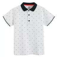 Koszulki dla chłopców - Cool Club, Koszulka polo chłopięca z krótkim rękawem, biała - miniaturka - grafika 1